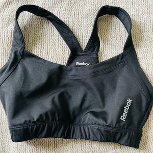 Black reebok play dry sports bra XS